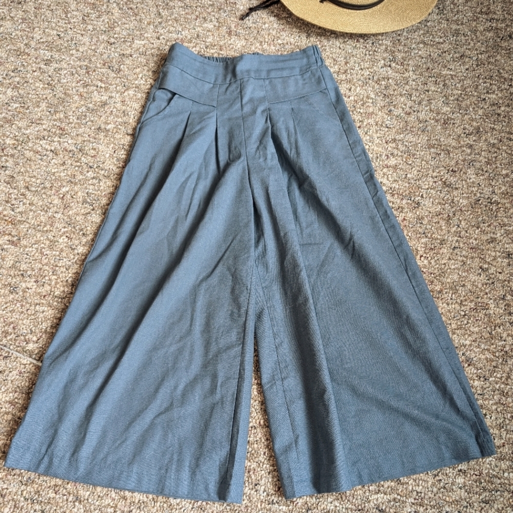 Super High Waisted Vintage Culottes Pants Medium